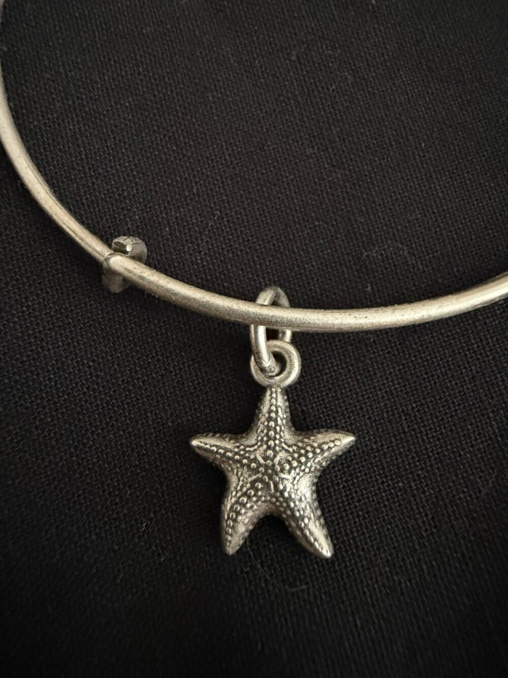 Alex And Ani Starfish American Flag Heart Silver Tone Bracelet
